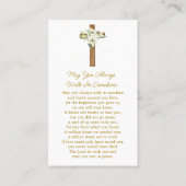 Lily Cross Memorial Photo Funeral Prayer Card Visitekaartje (Achterkant)