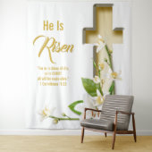 Lily Cross Schrift Paas Kerk Achtergrond Wandkleed (In situ)