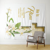 Lily Cross Schriftuur Pasen Kerk Achtergrond Wandkleed (In Situ (horizontaal))