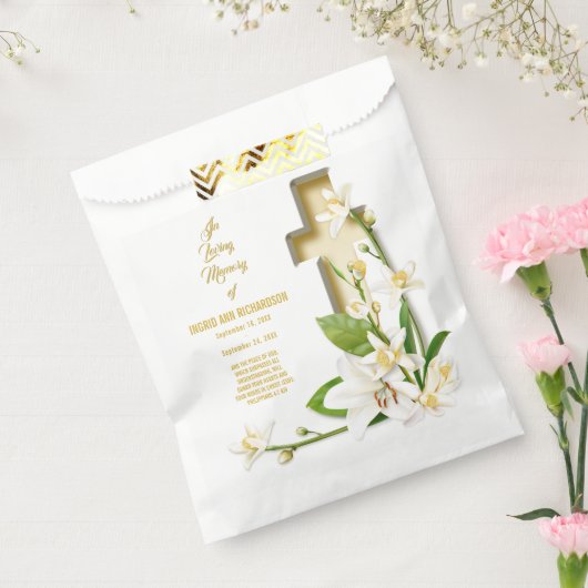 Lily Cross Scriptherdenking Bedankzakje (Gezegeld)