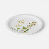 Lily Cross Scripting Hij wordt gerezen Papieren Bordje (Gekanteld)