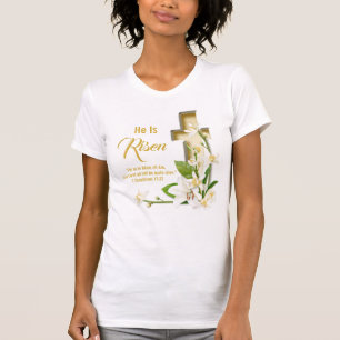 Lily Cross Scripting Hij wordt gerezen T-shirt