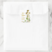 Lily Cross Scripting Hij wordt gerezen Vierkante Sticker (Tas)