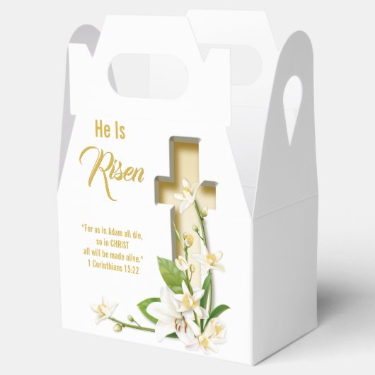 Lily Cross ScriptPasen Hij wordt gerezen Bedankdoosjes (Geopend)