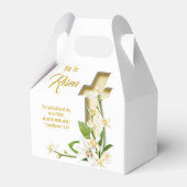 Lily Cross ScriptPasen Hij wordt gerezen Bedankdoosjes (Voorkant Zijde)