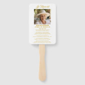Lily Cross Scripts Memorial Hand Fan Handwaaier (Achterkant)
