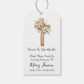 Lily Cross Seed Packet Memorial Begrafenisgeschenk Cadeaulabel (Voorkant)