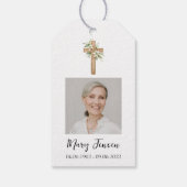 Lily Cross Seed Packet Memorial Begrafenisgeschenk Cadeaulabel (Achterkant)