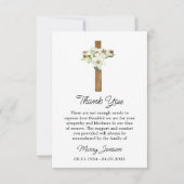 Lily Cross Sympathy Thank You Card Bedankkaart (Voorkant)