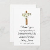Lily Cross Sympathy Thank You Card Bedankkaart (Voorkant / Achterkant)