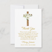 Lily Cross Sympathy Thank You Card Bedankkaart (Voorkant)