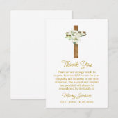 Lily Cross Sympathy Thank You Card Bedankkaart (Voorkant / Achterkant)
