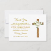 Lily Cross Sympathy Thank You Card Bedankkaart (Voorkant)