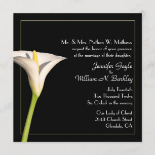 Lily Custom Wedding Invitation Kaart