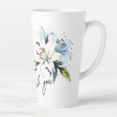 Lily "Dank je!" Bewerkbare slogan en naam Latte Mok (Rechts)