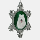 Lily de Samojeed Tin Sneeuwvlok Ornament (Links)