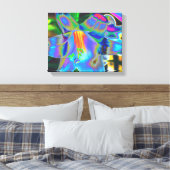 Lily Digitaal Verbeterde schroot van Canvas Afdruk (Insitu (Slaapkamer))
