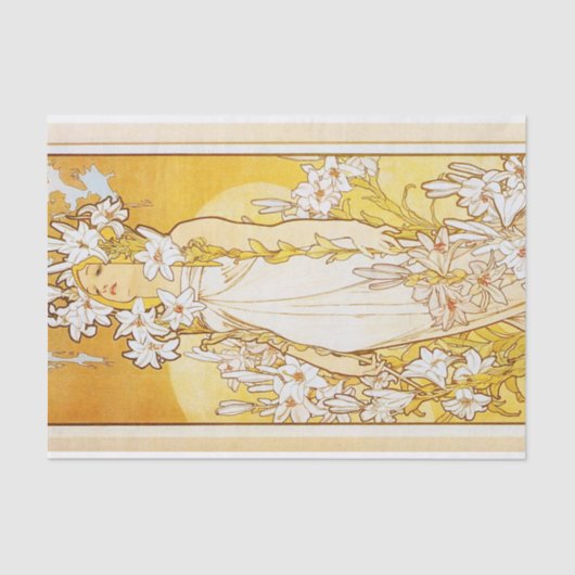 Lily door Alphonse Mucha Tissuepapier (Voorkant)