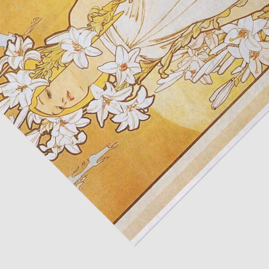 Lily door Alphonse Mucha Tissuepapier (Detail)