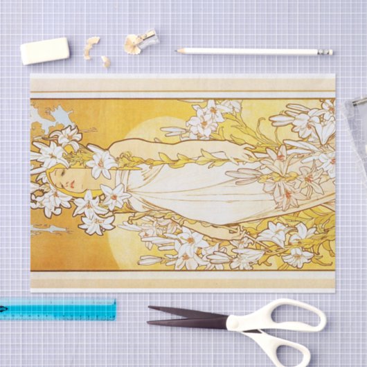 Lily door Alphonse Mucha Tissuepapier (Craft)