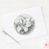Lily Drawing Ronde Sticker (Envelop)