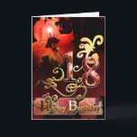 Lily Dream flower Happy 18th Birthday  kaart<br><div class="desc">Lily Dream flower Happy Birthday  kaart 18th Birthday viering card.


Lily Dream flower Happy Birthday  kaart.
Dit is een organische rode lilly bloem met een  bloem,  een wenskaart dat uniek is in stijl. Ines Miller digitaal kunstontwerp.

InesMiller.com</div>