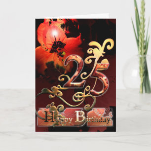 Lily Dream flower Happy 25-jarige kaart