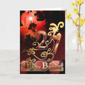 Lily Dream flower Happy 27-jarige kaart (Gele Bloem)