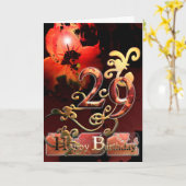 Lily Dream flower Happy 29 Birthday faux geled Kaart (Gele Bloem)