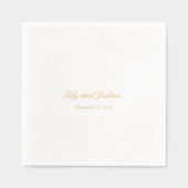 Lily eenvoudige klassieke elegante bruiloft folie servetten (Voorkant)