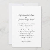 Lily eenvoudige klassieke elegante bruiloft kaart (Voorkant)