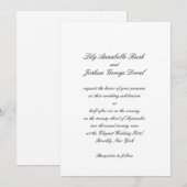 Lily eenvoudige klassieke elegante bruiloft kaart (Voorkant / Achterkant)