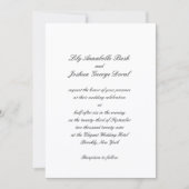 Lily eenvoudige klassieke elegante bruiloft kaart (Voorkant)