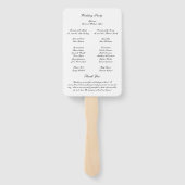 Lily eenvoudige klassieke elegante bruiloft progra handwaaier (Achterkant)