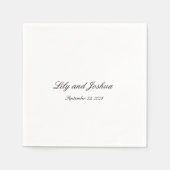 Lily eenvoudige klassieke elegante bruiloft servet (Voorkant)