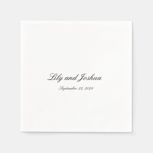 Lily eenvoudige klassieke elegante bruiloft servet (Voorkant)