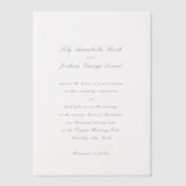 Lily eenvoudige klassieke elegante bruiloft vellum uitnodigingen (Voorkant)