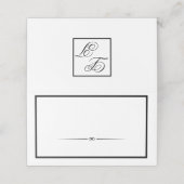 LIly - Elegante, monochrome gevouwen Plaatskaarten Plaatskaartje (Buitenkant ongevouwen)
