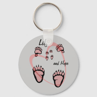 Lily en Hope Heart Keychain