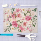 Lily en Peony Pink Garden Vertical Bouquet Taupe Tissuepapier (Craft)