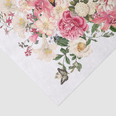 Lily en Peony Pink Garden Vertical Bouquet Tissuepapier (Detail)