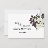 Lily en Plum bruiloft dank je kaart (Voorkant)