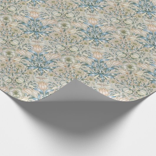 Lily en Pomegranate  Floral Art Design Cadeaupapier (Hoek)