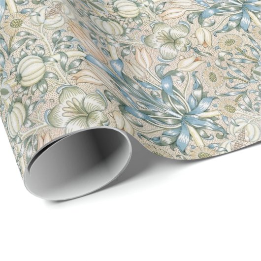 Lily en Pomegranate  Floral Art Design Cadeaupapier (Rol Hoek)