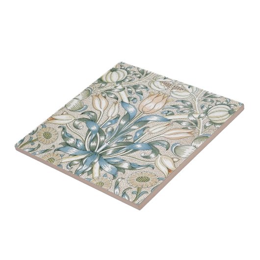 Lily en Pomegranate  Floral Art Design Tegeltje (Zijkant)