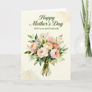 Lily en Rozen Boeket Moederdag Feestdagen Kaart