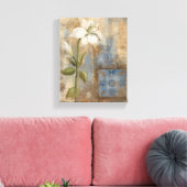 Lily en Tegel Canvas Afdruk (Insitu (Woonkamer))