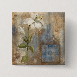 Lily en Tile Vierkante Button 5,1 Cm