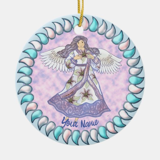 Lily-engelornament Keramisch Ornament (Voorkant)