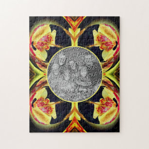 Lily Floral Abstract Lijst Creëer Uw eigen foto Legpuzzel